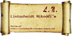 Lintscheidt Nikodém névjegykártya